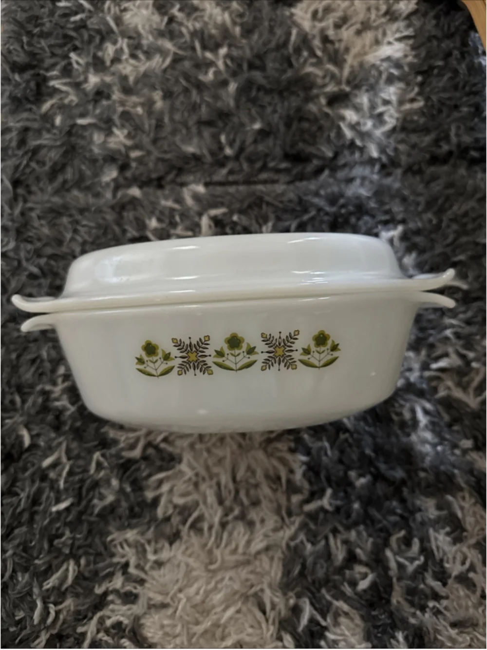 Meadow Green Deep Casserole Dish Anchor Hocking Oval Fire King 1.5 Qt With Lid